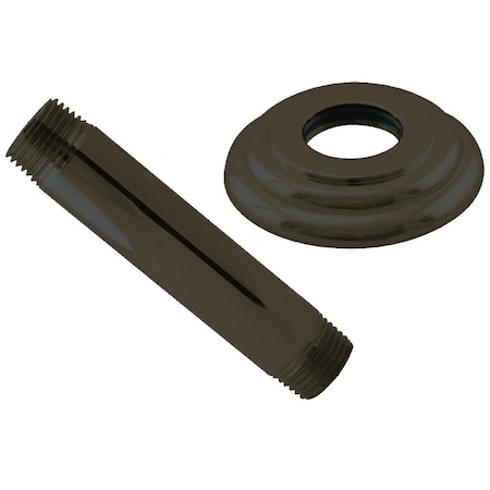 Westbrass 1/2" IPS x 4" Ceiling Mounted Shower Arm W/ Flange in Oil Rubbed Bronze D3604A-12